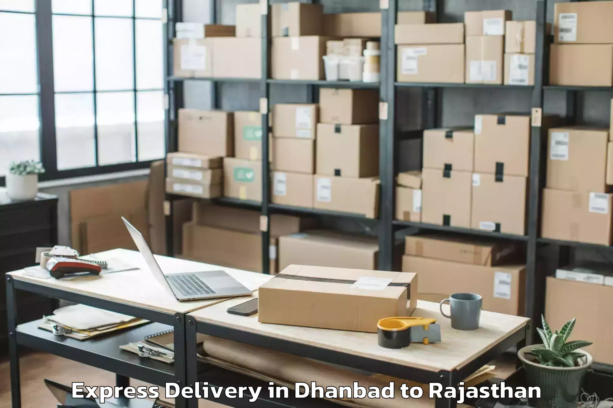 Trusted Dhanbad to Icfai University Jaipur Jaipur Express Delivery